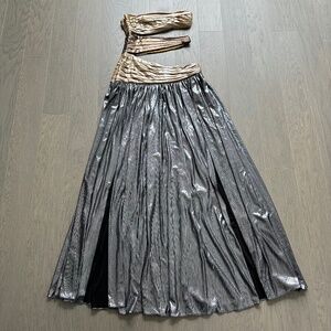 Retrofete Gold and Silver Maxi Dress